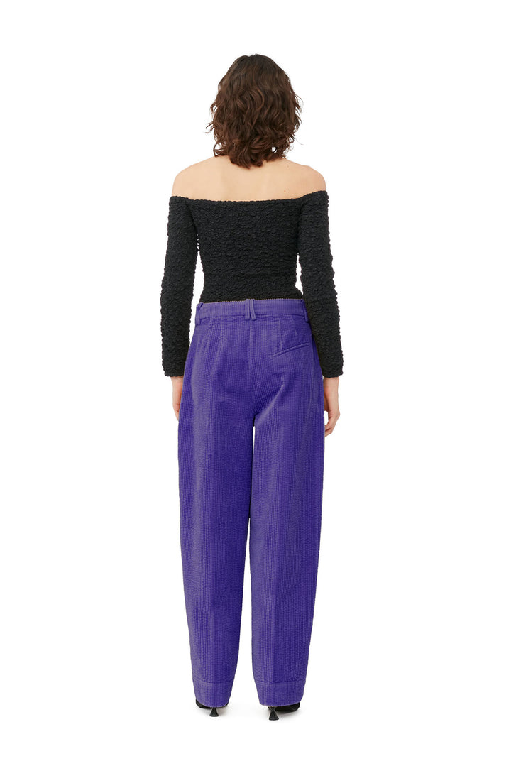 GANNI Cotton Poplin Off-shoulder Smock Blouse - Dale