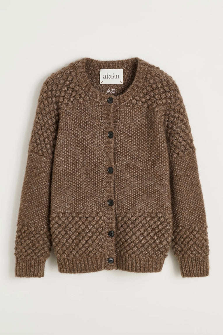 AIAYU Sierra Cardigan Pure Brownie - Dale