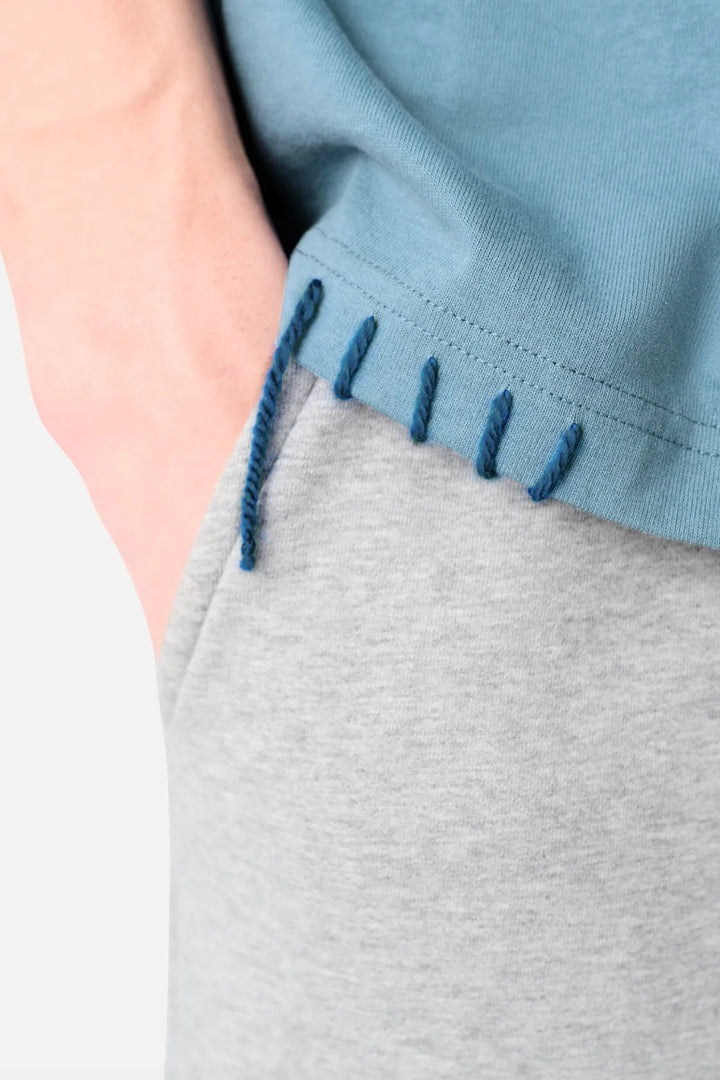 AXEL ARIGATO Threaded T-Shirt Dusty Blue - Dale