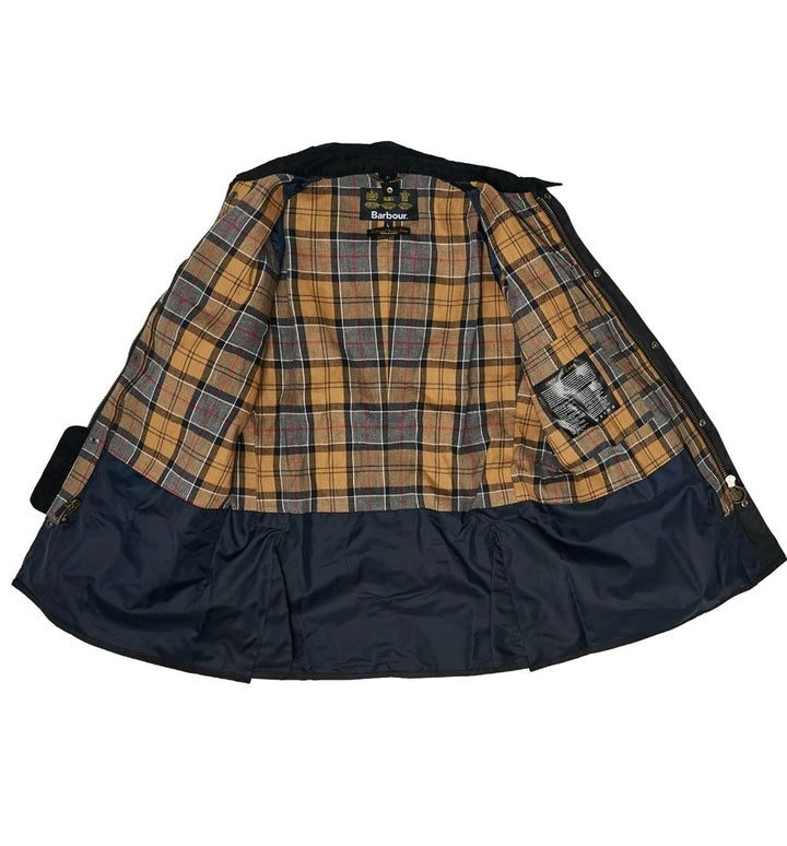 BARBOUR Ashby Waxed Jacket Navy - Dale