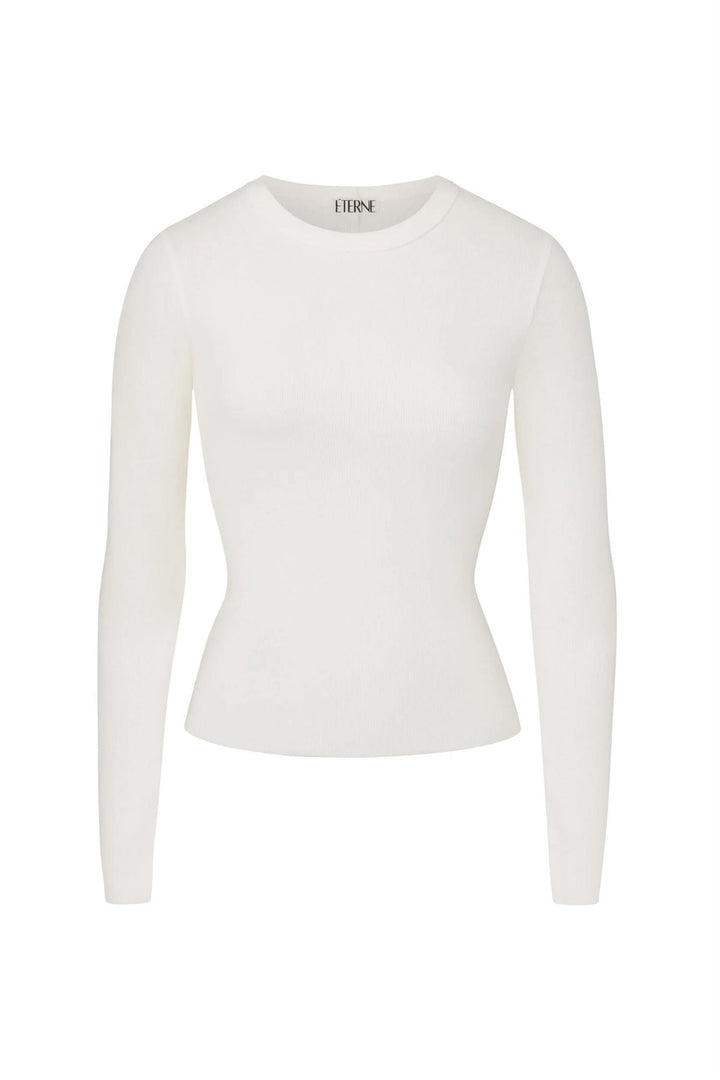 ETERNE Long Sleeve Fitted Top Cream - Dale
