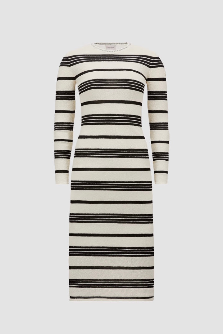 MONCLER Striped Bouclé Midi Dress - Dale