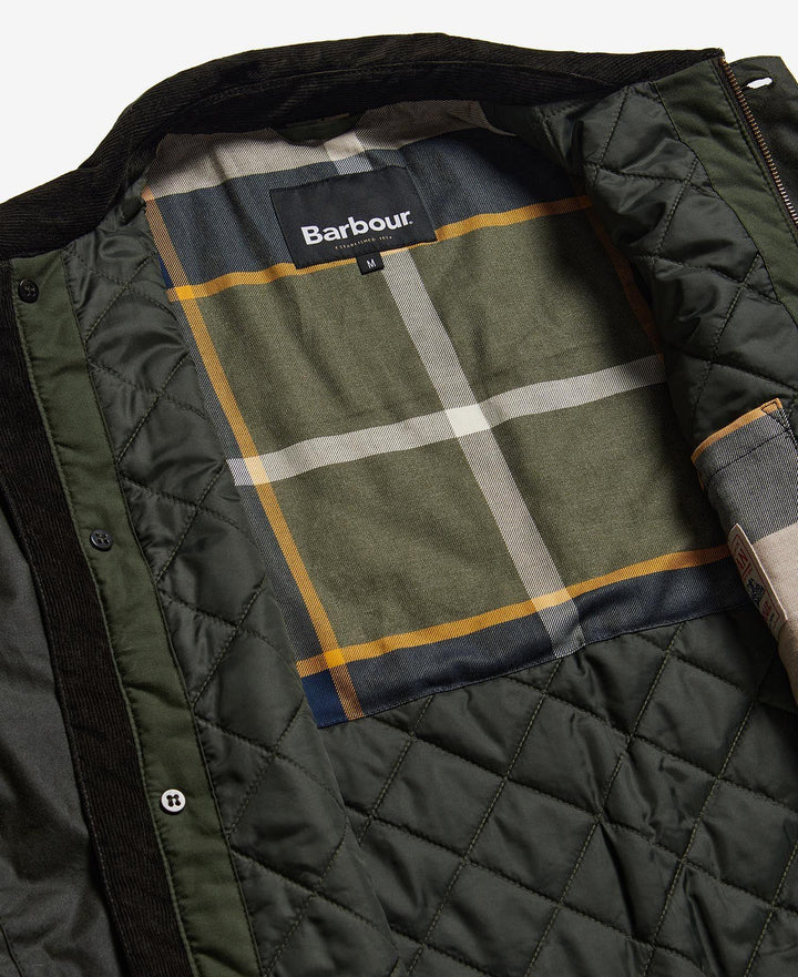 BARBOUR Mac Waxed Coat Olive - Dale