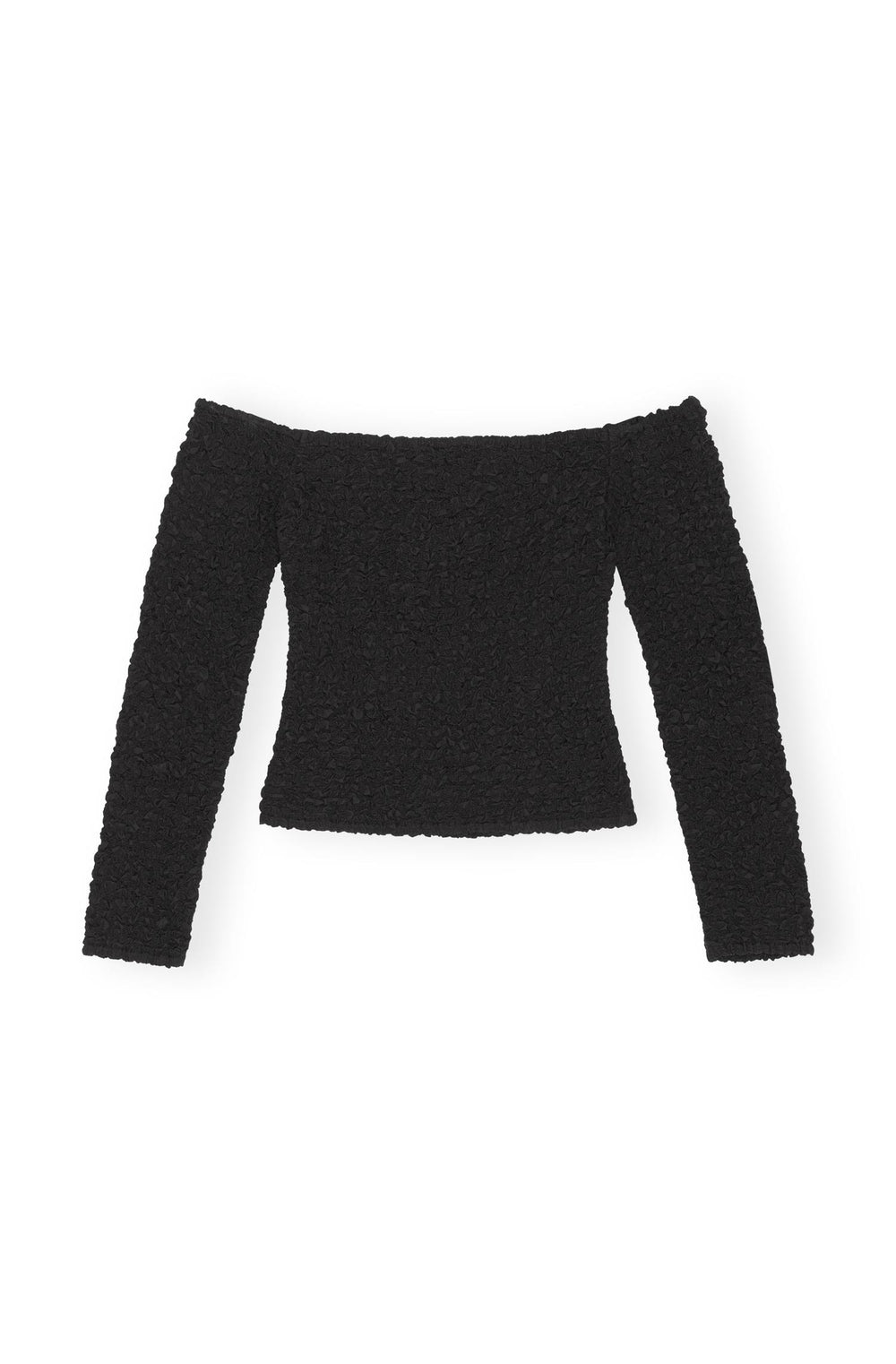 GANNI Cotton Poplin Off-shoulder Smock Blouse - Dale