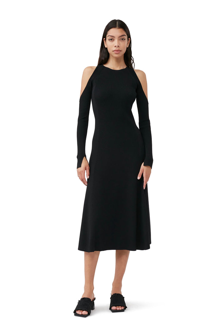 GANNI Melange Open Back Midi Dress - Dale