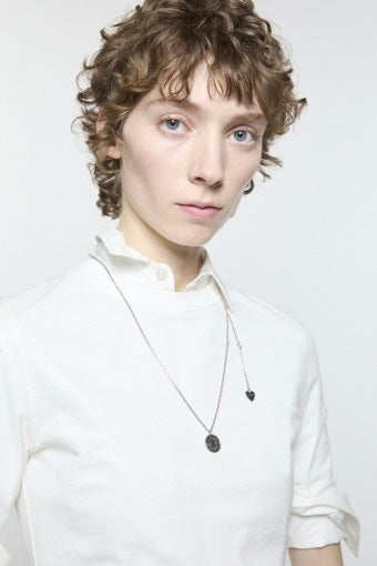ACNE STUDIOS Denim Rivet Necklace Semi Matt Silver - Dale