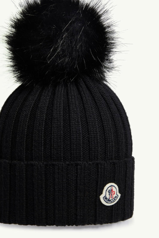 MONCLER Wool Beanie with Pom Pom - Dale