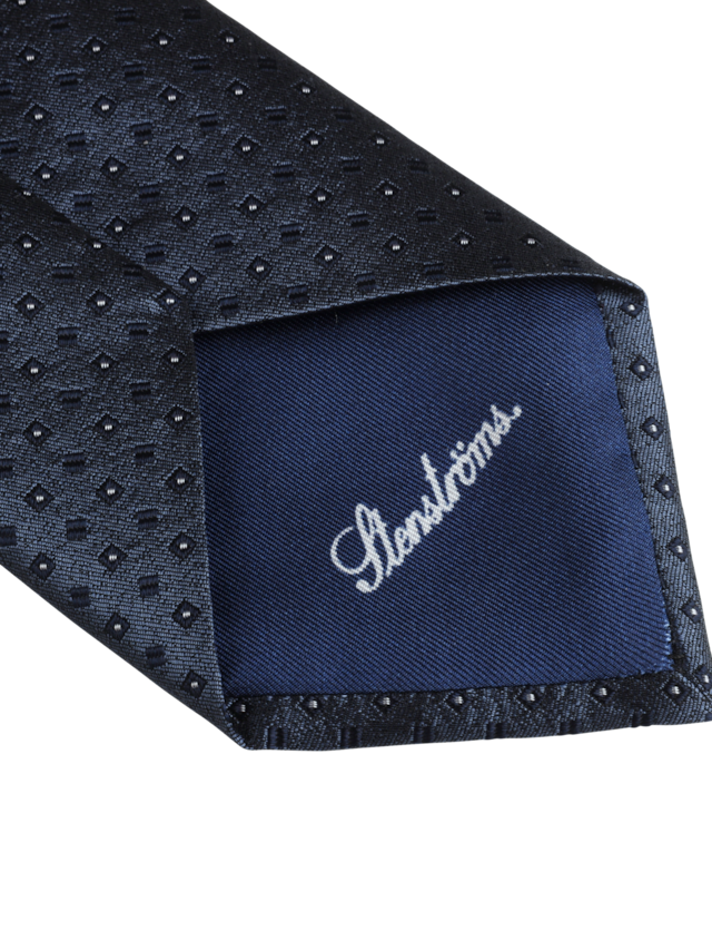STENSTRÖMS Blue Pattern Silk Tie - Dale