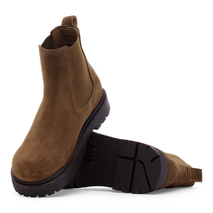 BIRKENSTOCK Highwood Slip on Women Suede Leather Dark Tea - Dale