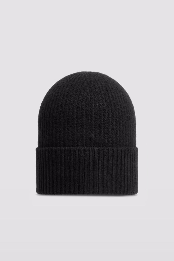 MONCLER Cashmere Blend Beanie Black - Dale