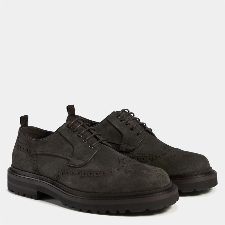TGA Suede Brogue Grey Brown - Dale