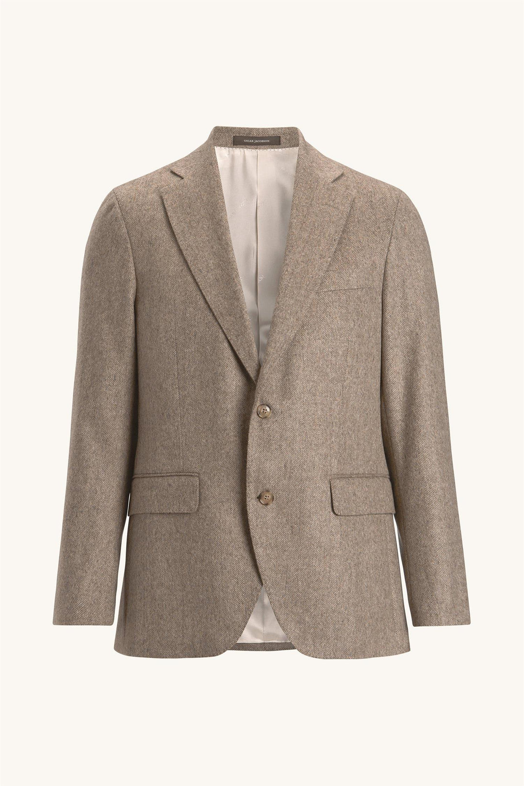 OSCAR JACOBSON Fogerty Herringbone Blazer Beige Pine - Dale