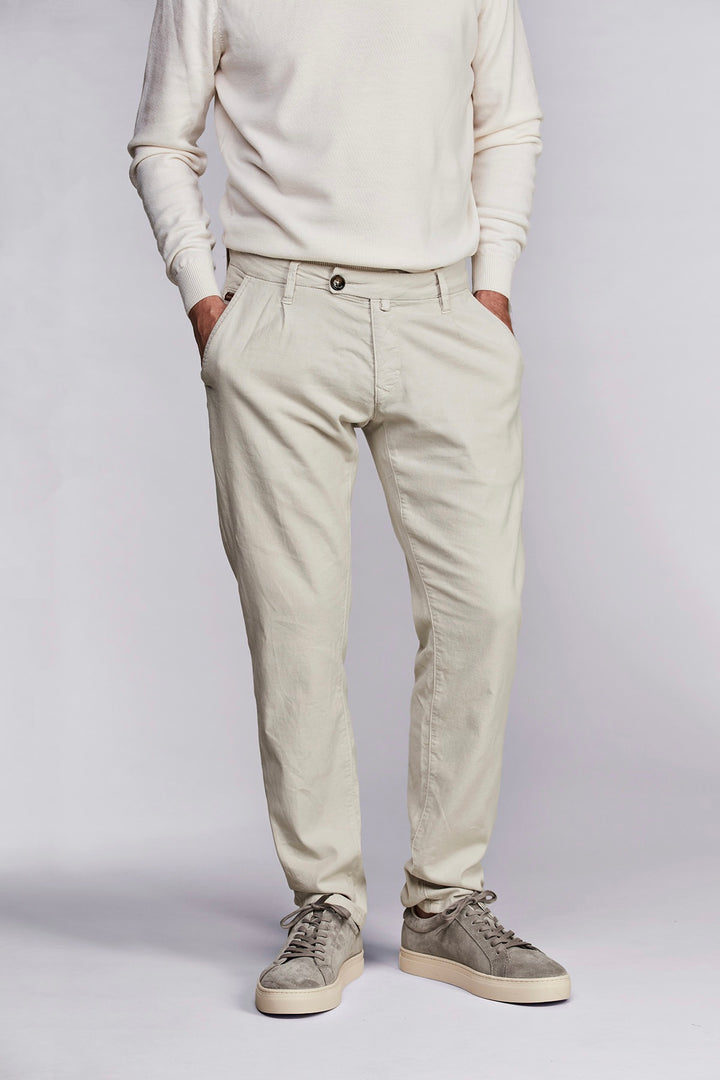 MINOSS Linen Stretch Pant Sap Beige - Dale