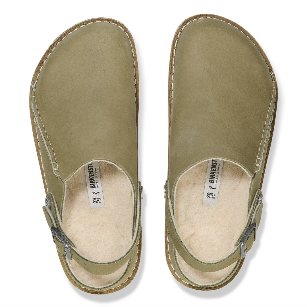 BIRKENSTOCK Lutry Premium Nubuck Leather Taupe - Dale