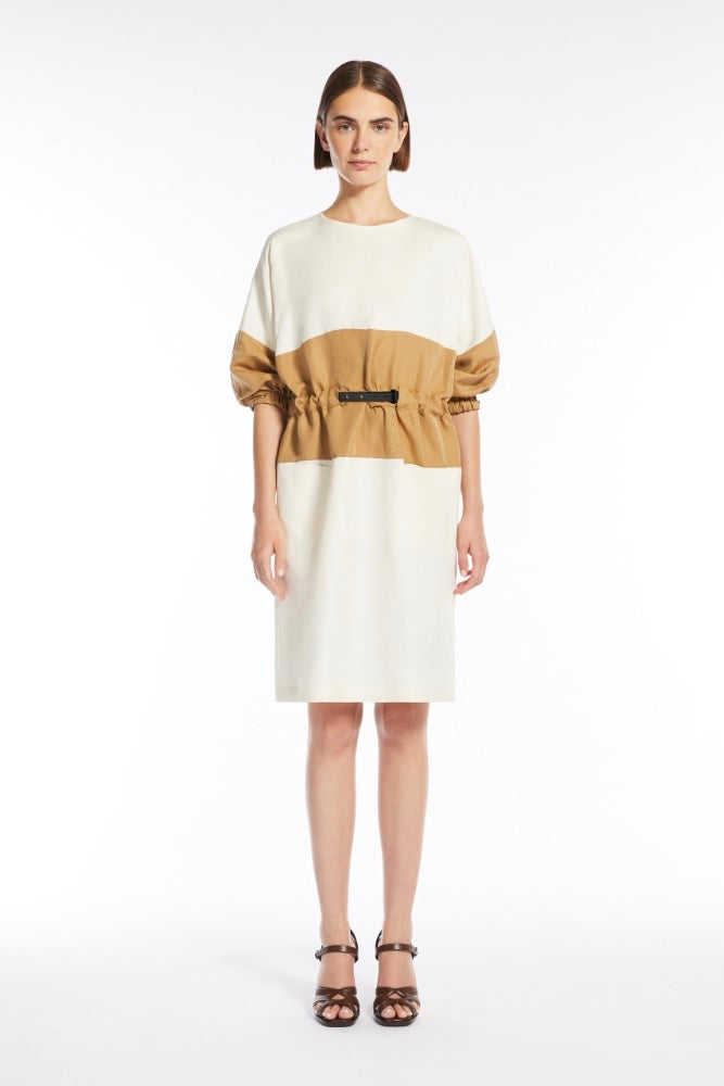 MAX MARA Vasto Silk and Linen Dress - Dale