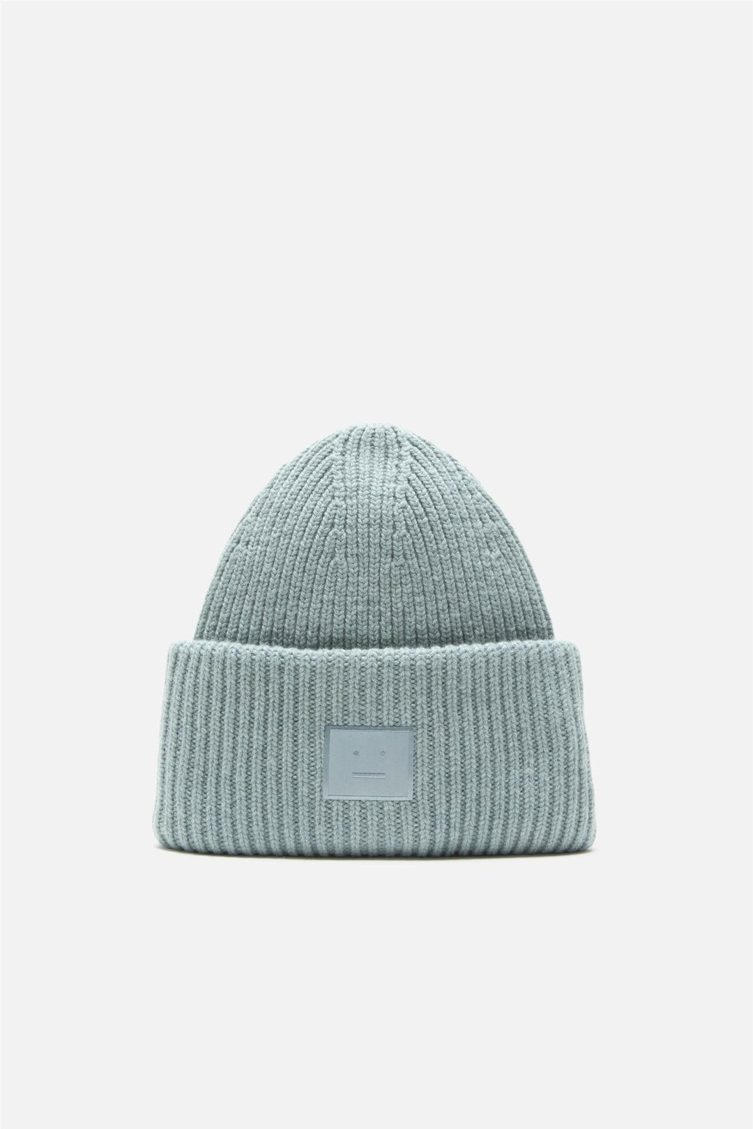 ACNE STUDIOS Large Face Logo Yak Beanie Dusty Blue - Dale