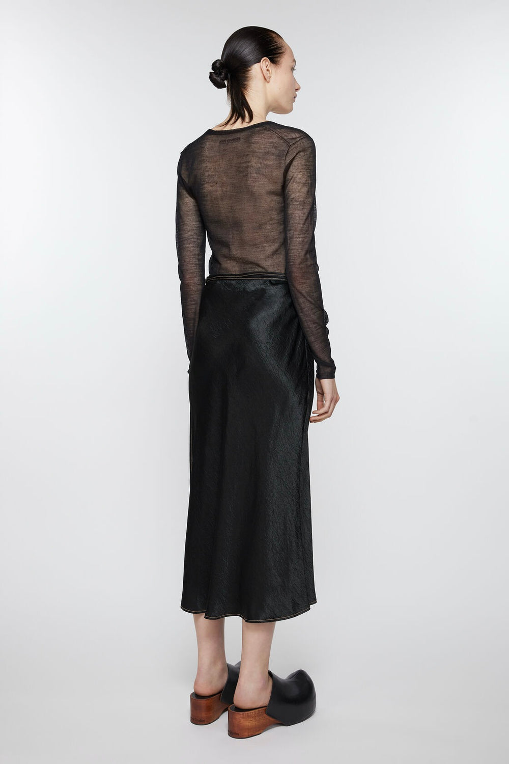 ACNE STUDIOS Fluid Satin Wrap Skirt - Dale