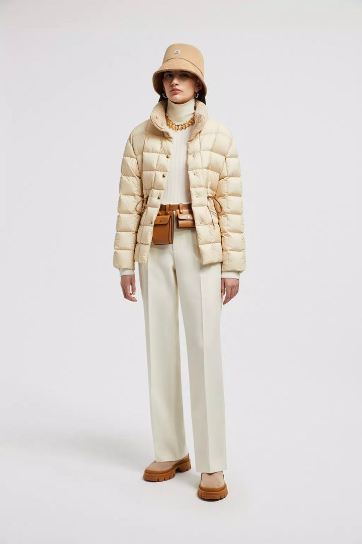 MONCLER Wool Gabardine Trousers Cream - Dale