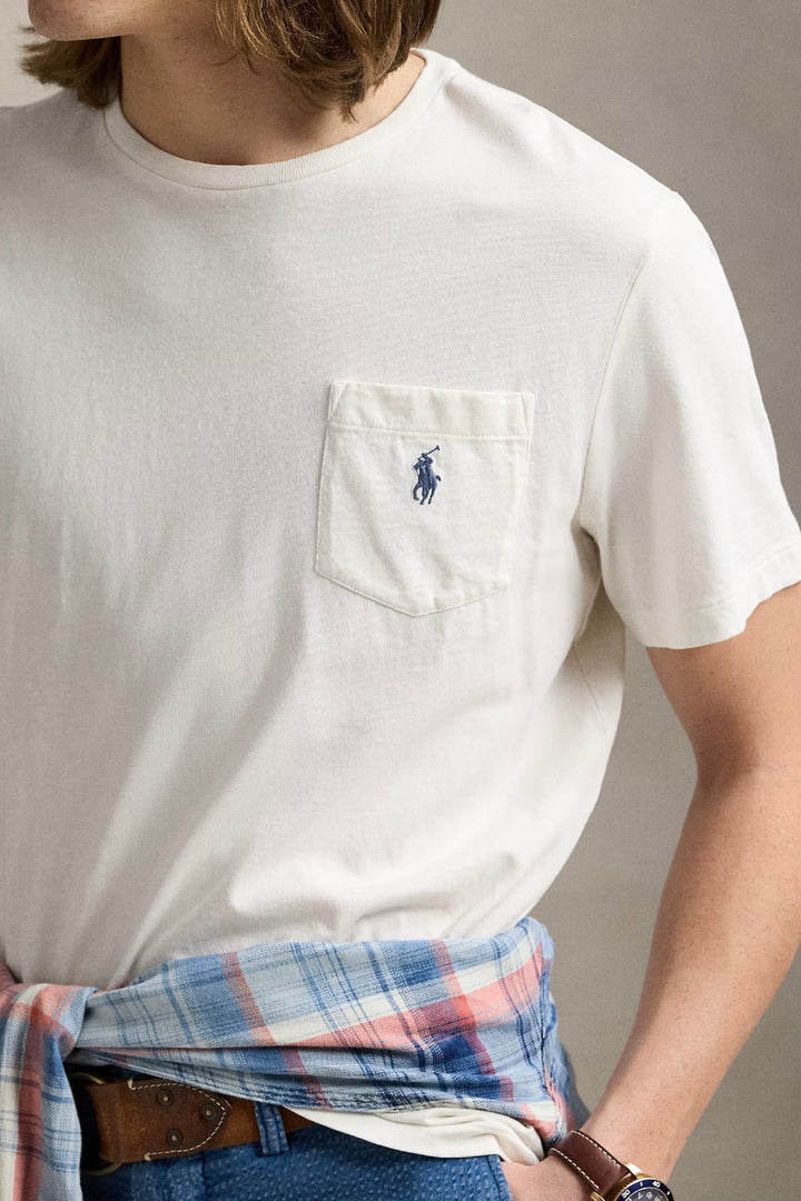 POLO RALPH LAUREN Standard Fit Cotton-Linen Pocket T-Shirt - Dale
