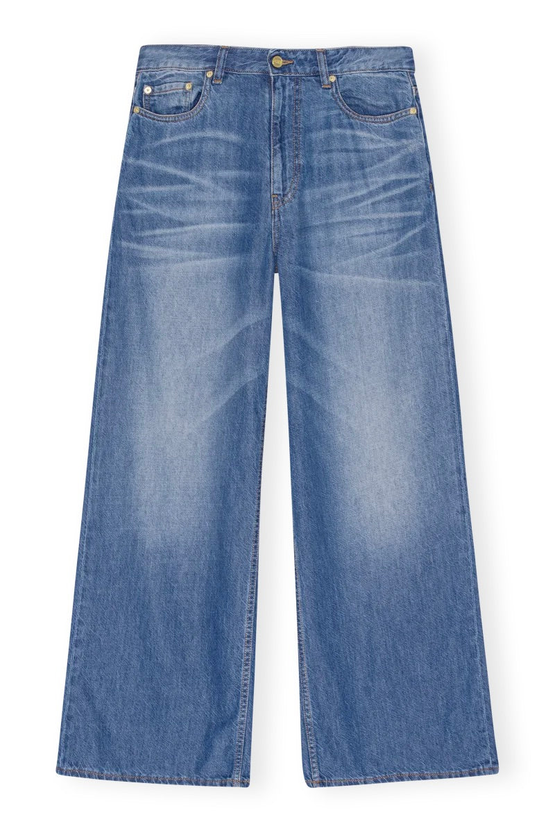 GANNI Light Denim Wide Jeans - Dale