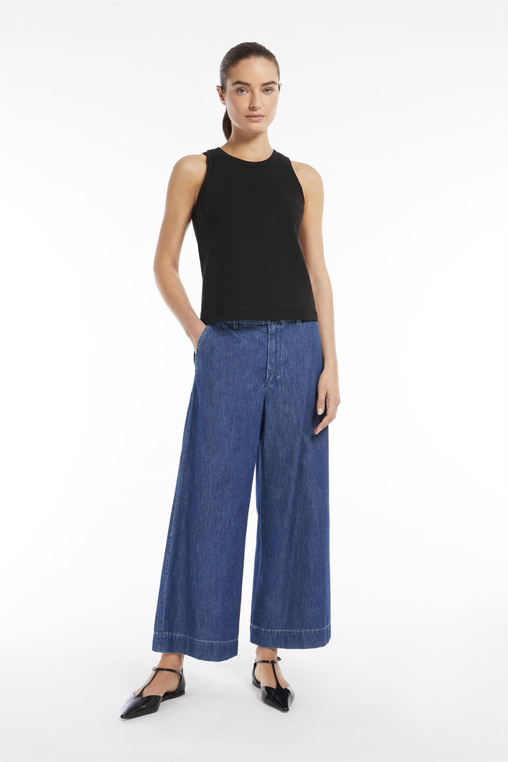 MAX MARA S' Carolina Scuba Jersey Top Black - Dale