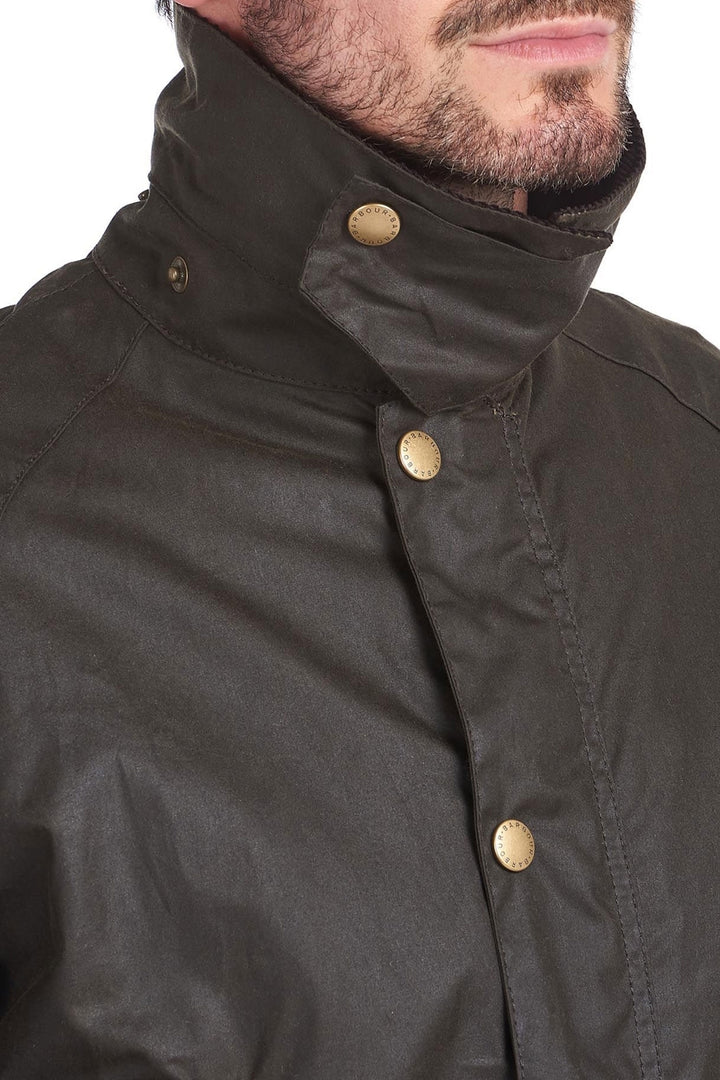 BARBOUR Ashby Waxed Jacket Olive - Dale