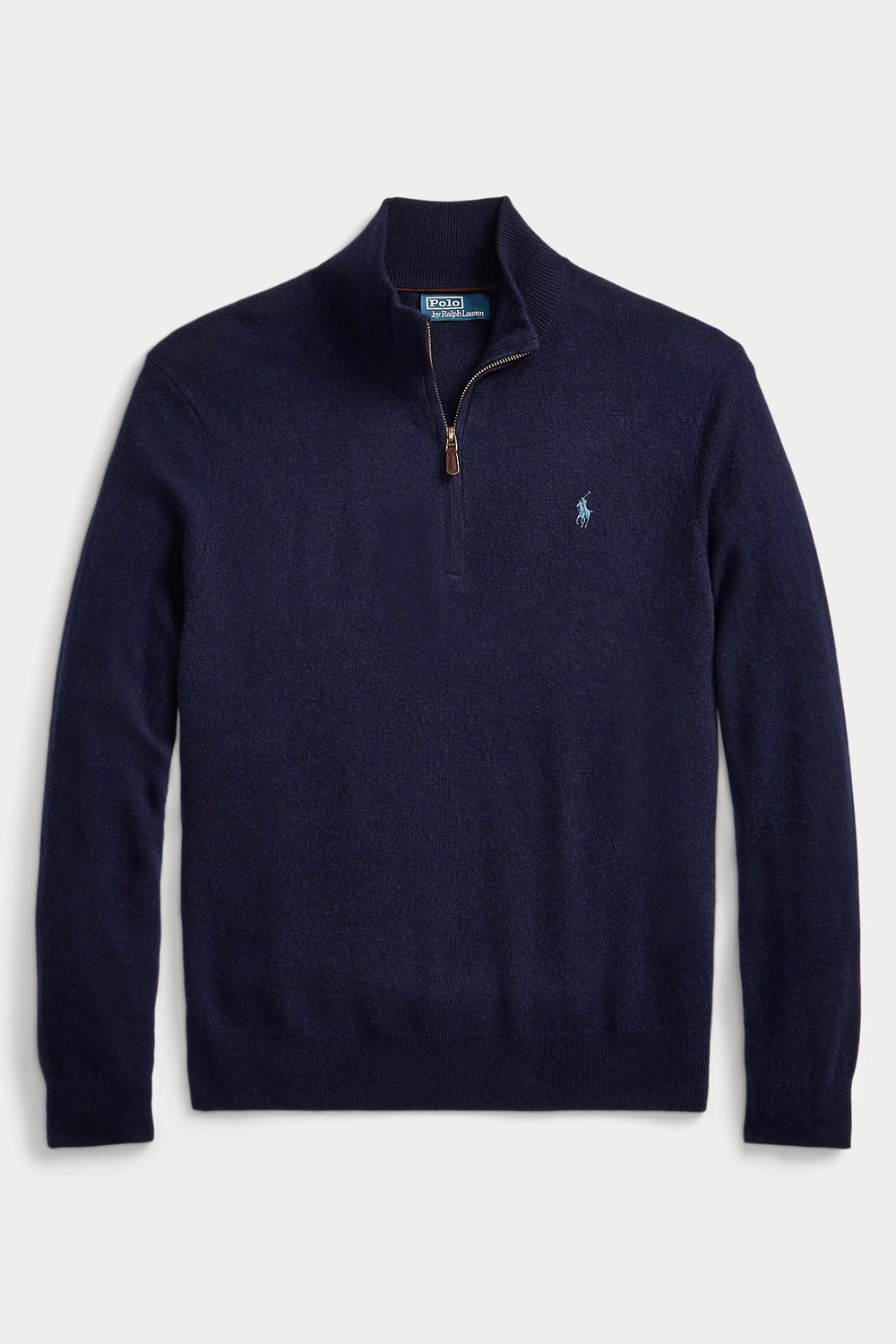 POLO RALPH LAUREN Wool Quarter-Zip Jumper Hunter Navy - Dale