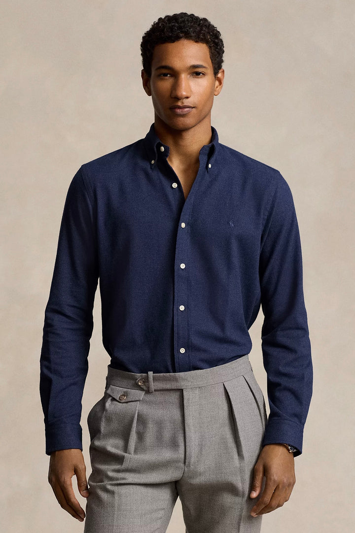 POLO RALPH LAUREN Custom Fit Performance Twill Shirt Navy Heather - Dale