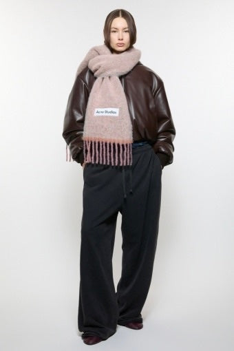 ACNE STUDIOS Wool Mohair Narrow Scarf Dusty Pink - Dale
