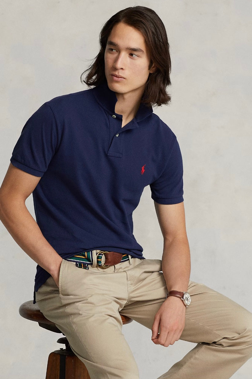 POLO RALPH LAUREN The Iconic Mesh Polo Shirt Newport Navy - Dale