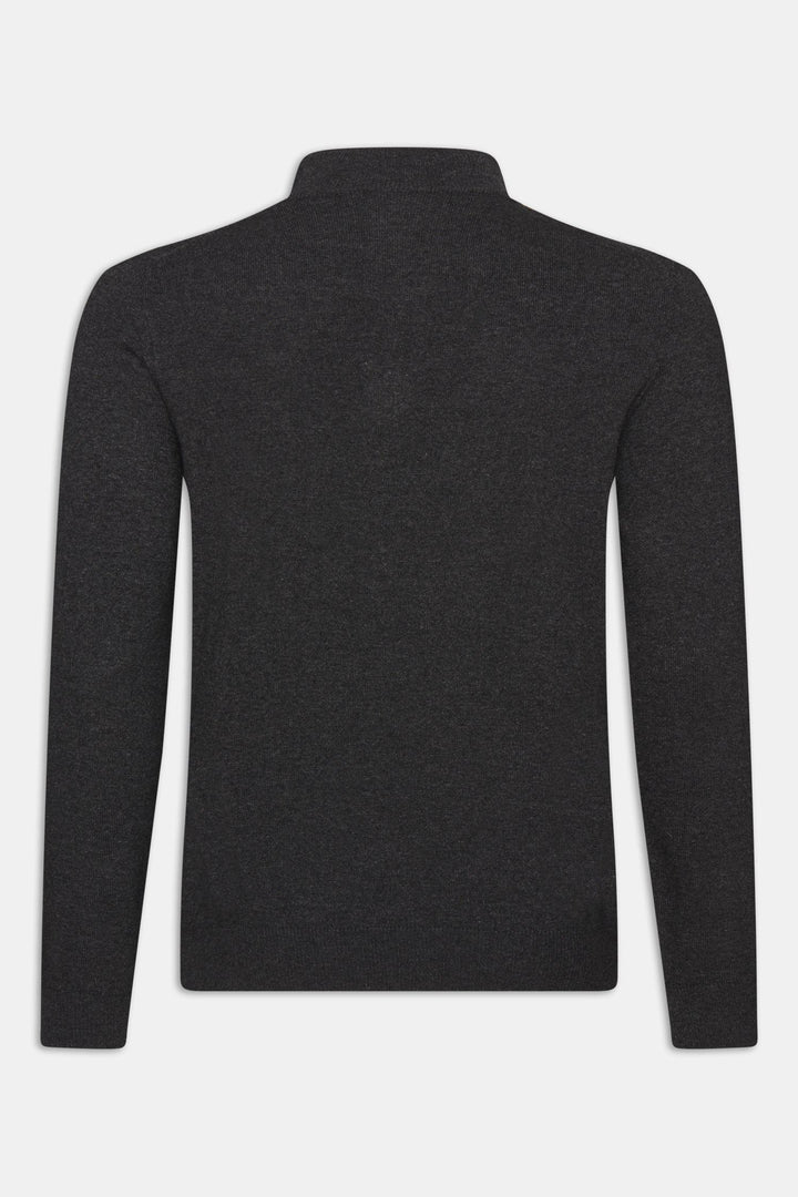 OSCAR JACOBSON Patton Half Zip Dark Grey - Dale
