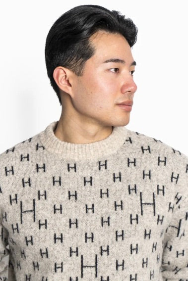 HEST Frank Sweater Grey Melange - Dale