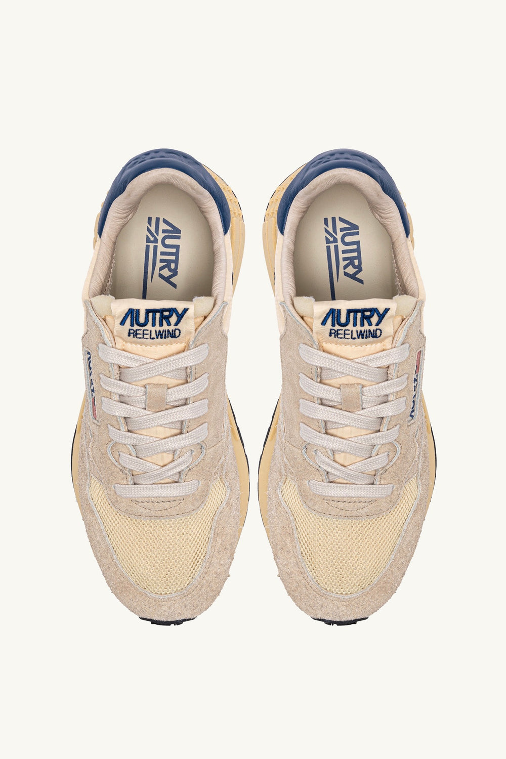 AUTRY Reelwind Low Suede Sneakers Ecru/Ensign Blue - Dale