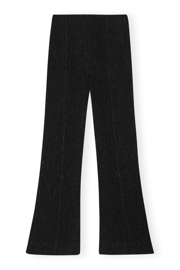 GANNI Viscose Stretch Crepe Flared Pants - Dale