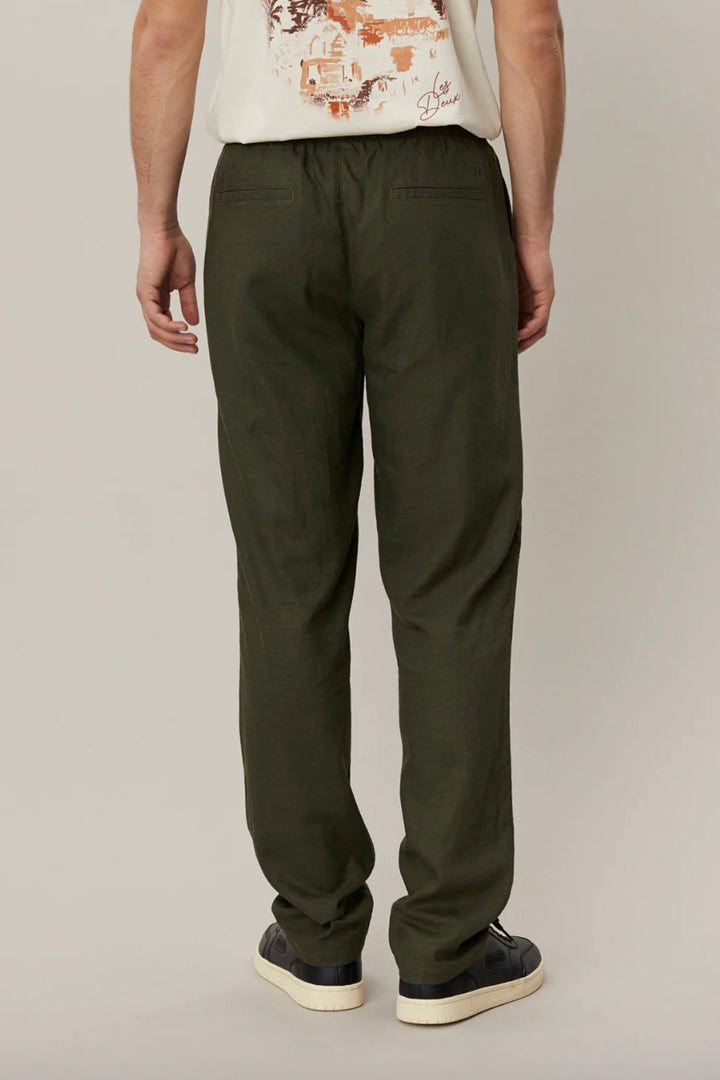 LES DEUX Patrick Linen Pants - FORREST GREEN - Dale