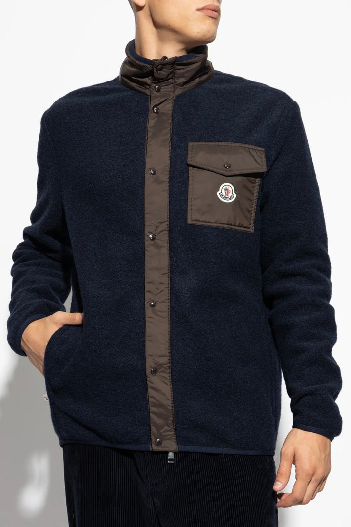 MONCLER Aperta Logo Patch Jacket Navy - Dale