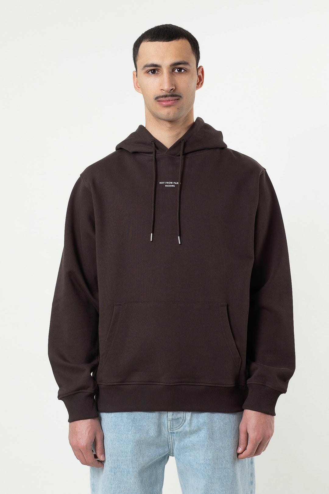 Drôle de Monsieur Le Hoodie Slogan Classique Dark Brown - Dale