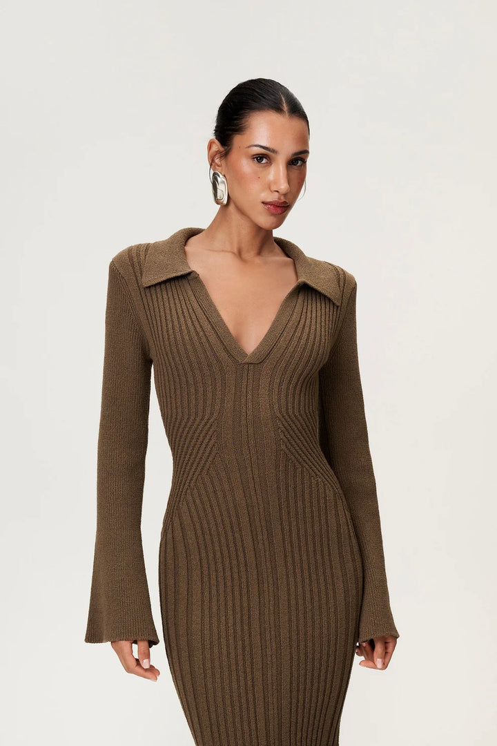 Sondrio Midi Dress Taupe