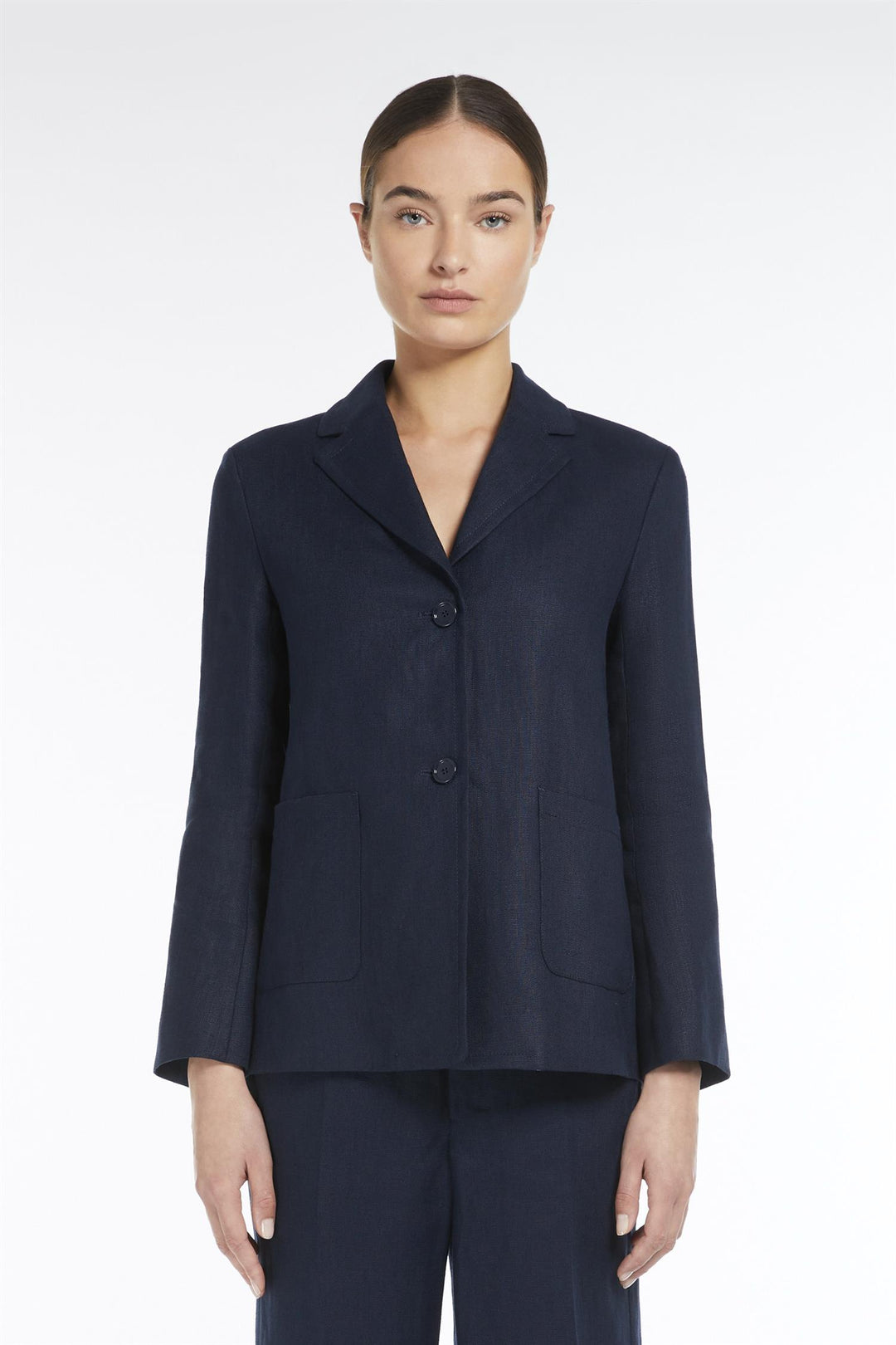 MAX MARA Socrates Linen Jacket Navy - Dale