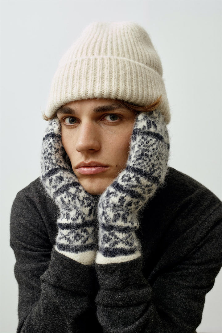 O.A.D O. A. Devold Mittens Dark Navy - Dale