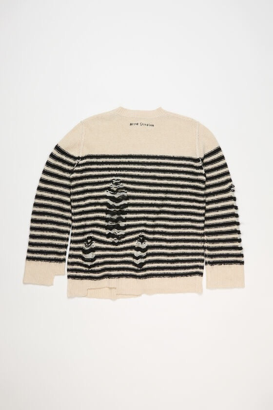 ACNE STUDIOS Knitted Sweater Black/Oatmeal Melange - Dale