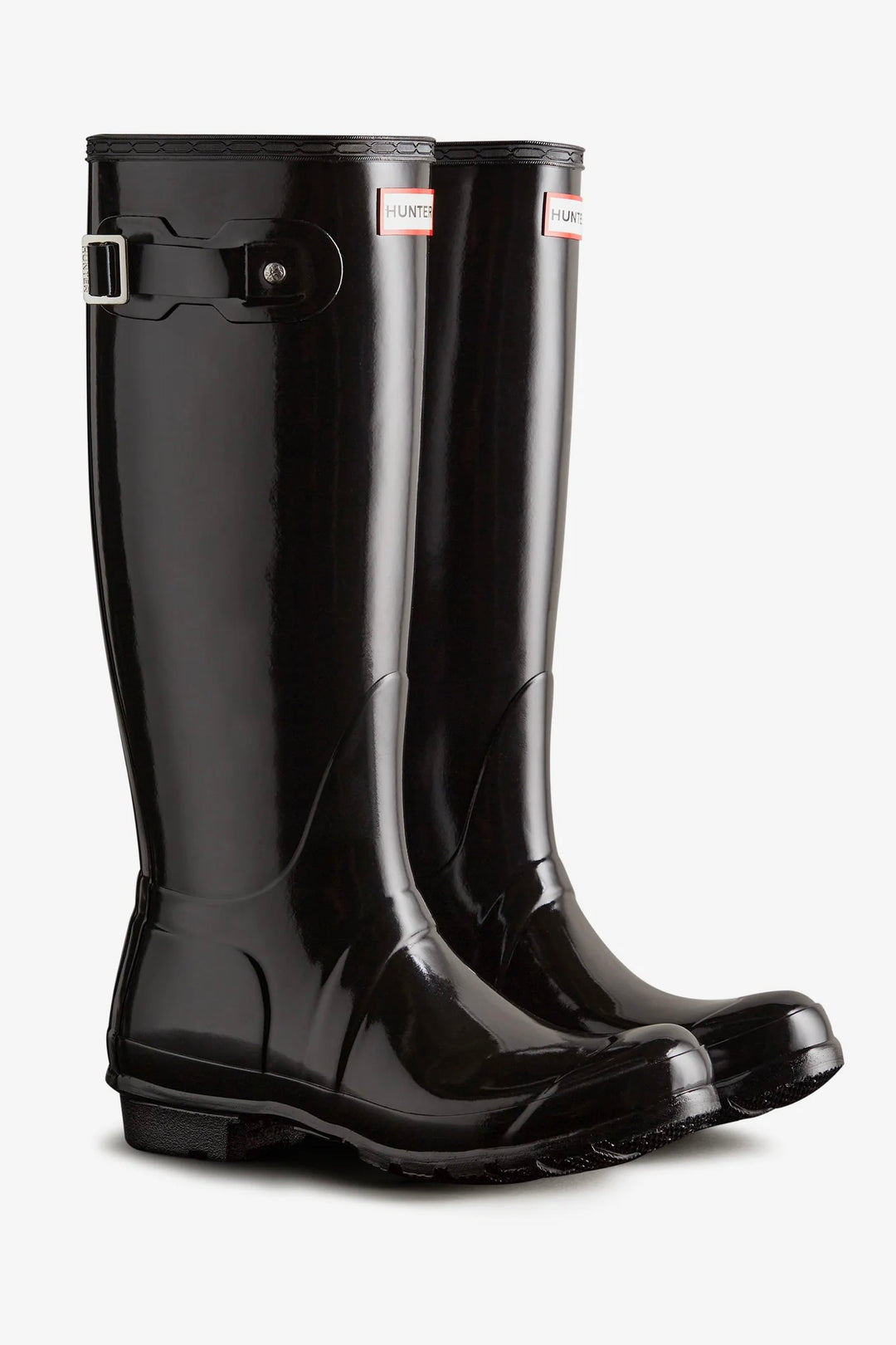 HUNTER Original Tall Gloss Wellington Boot Black - Dale
