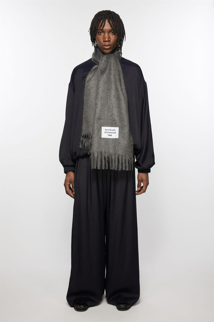 ACNE STUDIOS Fringe Alpaca Scarf Grey - Dale