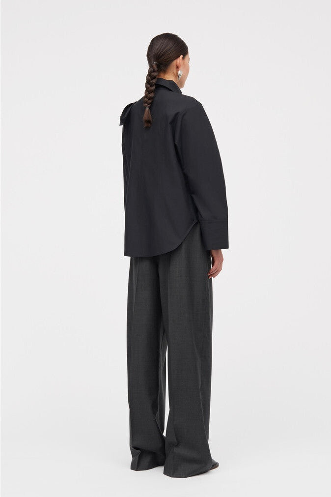 MKDT. (Mark Tan) Shaquana Poplin Shirt Black - Dale