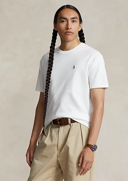 POLO RALPH LAUREN Custom Slim Fit Soft Cotton T-Shirt White - Dale