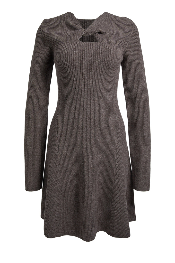CAMILLA PIHL Myla Dress Dark Taupe Melange - Dale