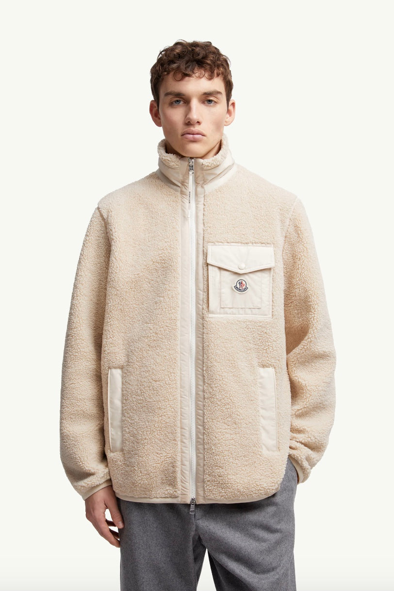 MONCLER Teddy Zip-Up Sweatshirt with Pocket - Dale