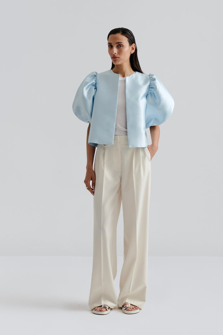 BY MALINA Cleo Pouf Sleeve Blouse Ice Blue - Dale