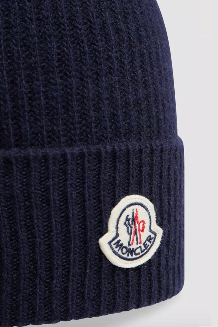 MONCLER Cashmere Blend Beanie Navy - Dale