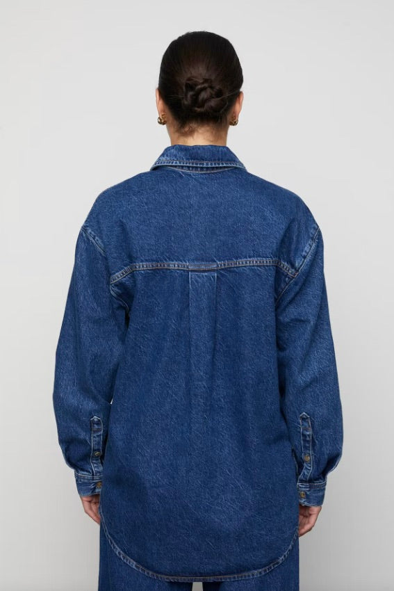 CAMILLA PIHL DENIM Alex Shirt Washed Dark Blue - Dale
